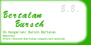 bertalan bursch business card